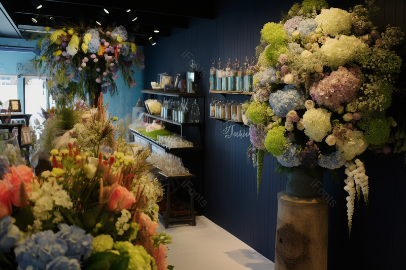 商场商店大卖场促销店一角的花店美丽的鲜花,高清,摄影图,摄影图片,图片大全,摄影图免费下载